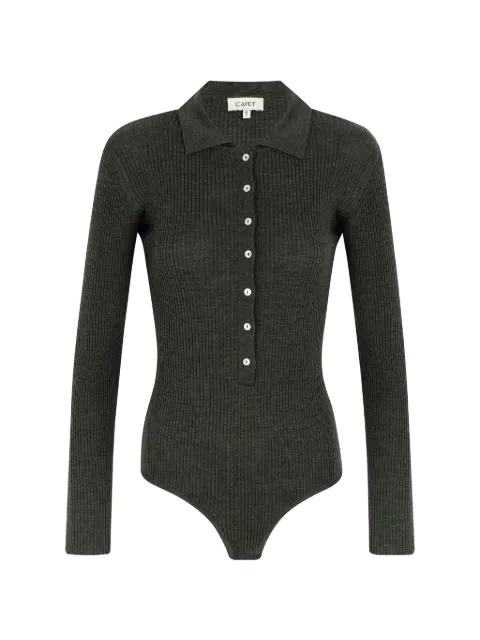 CAYET Jill ribbed-knit bodysuit