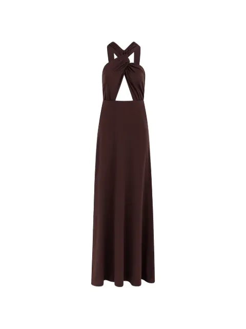 CAYET Naomi twist-detail cutout maxi dress