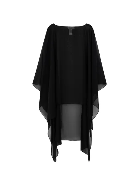 CAYET Farhana sheer handkerchief-hem cape