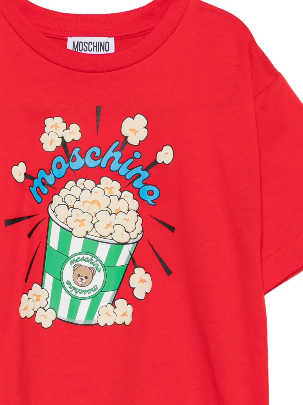 Moschino Kids T-shirt met popcorn-print Rood