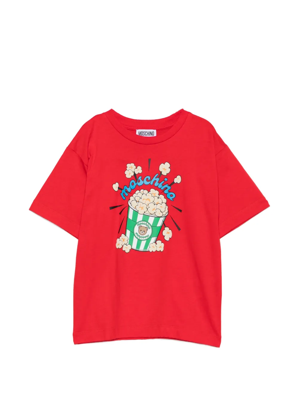 Moschino Kids popcorn-print T-shirt - Rosso