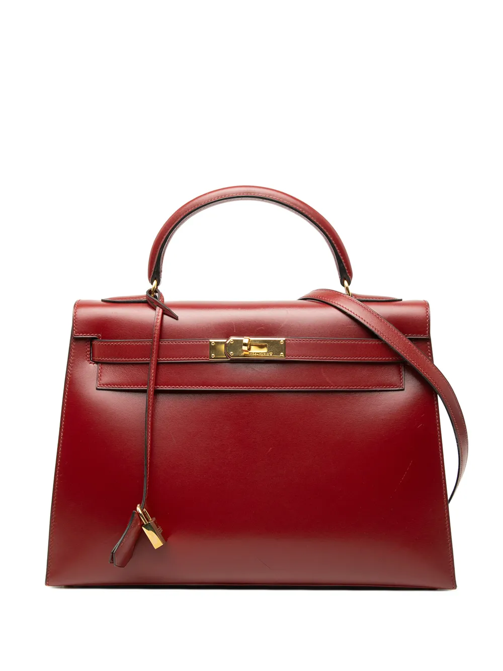 Hermès Pre-Owned Borsa a tracolla Kelly Sellier 32 in pelle Box Calf 1996 - Rosso