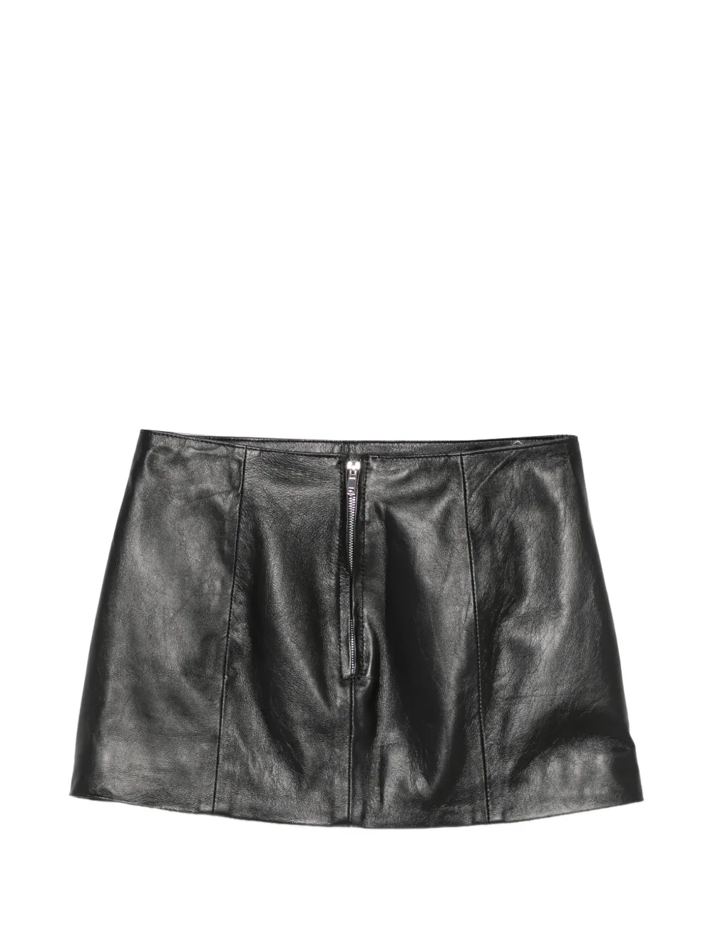 Manokhi Leren mini-rok Zwart