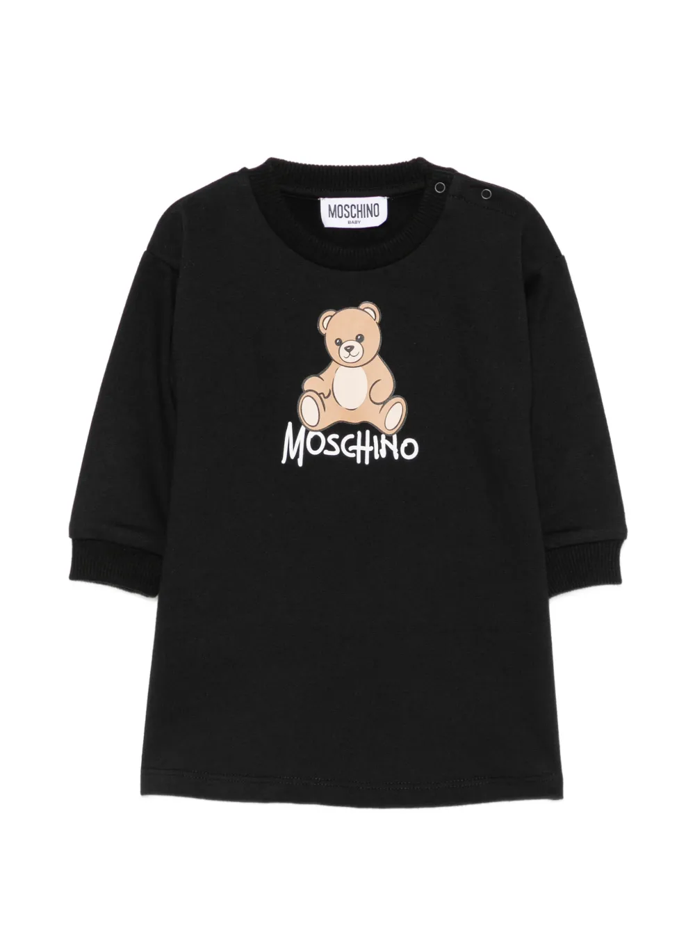 Moschino Kids Teddy Bear logo-print dress - Nero