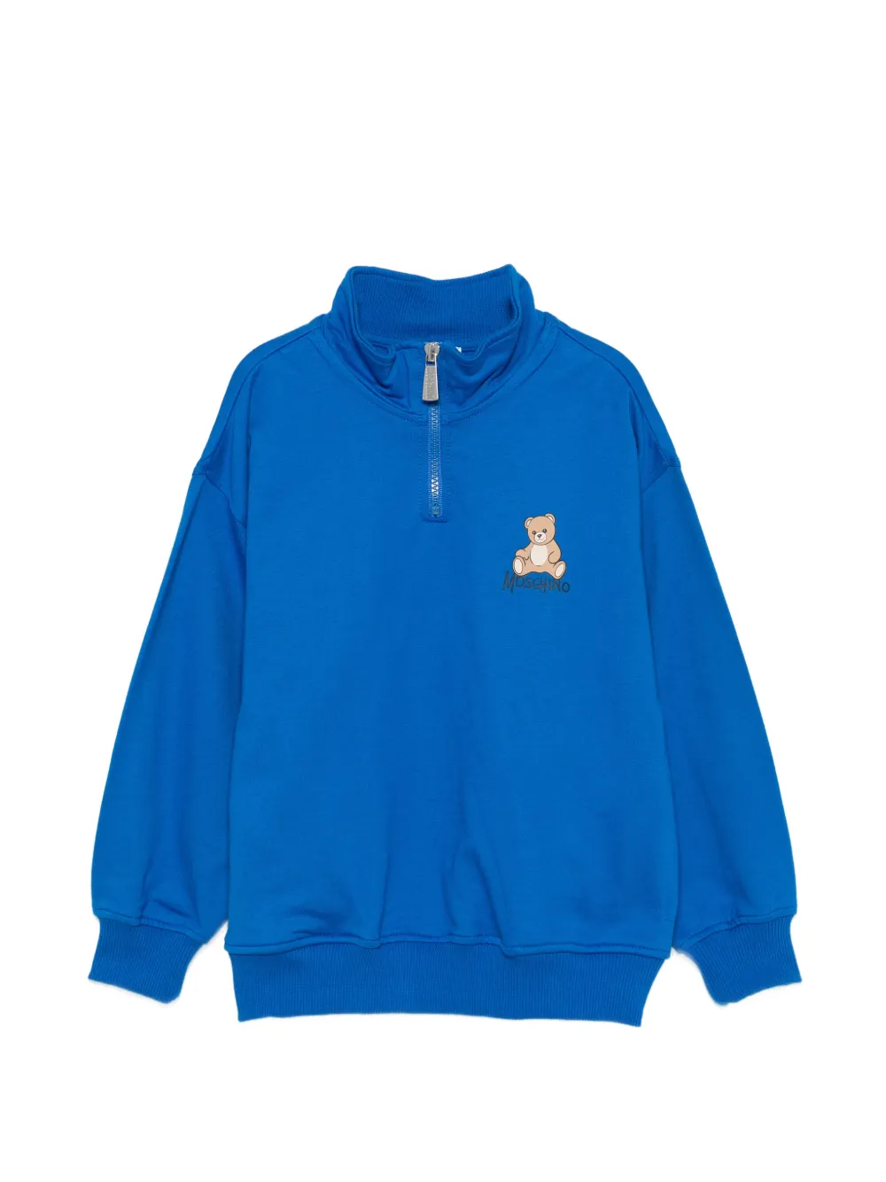 Moschino Kids quarter-zip sweatshirt - Blau