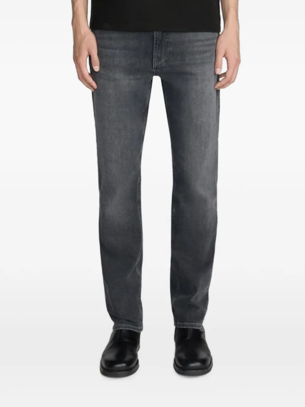 FRAME Belt-loop Pocket Jeans in Grey, view 4