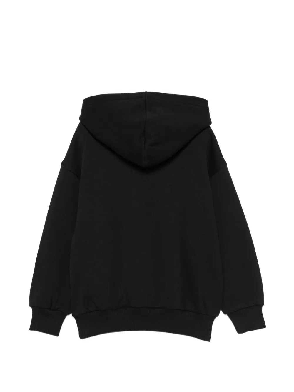 Moschino Kids Hoodie met popcorn-patroon en logo-print Zwart