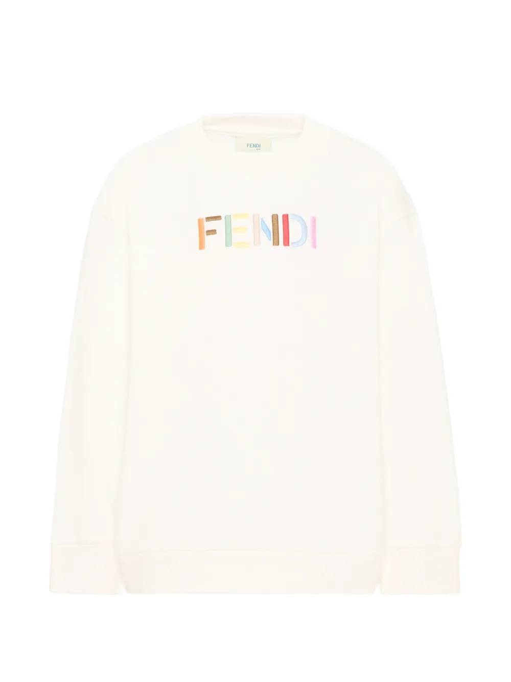 Fendi Kids logo-embroidered sweater - Toni neutri
