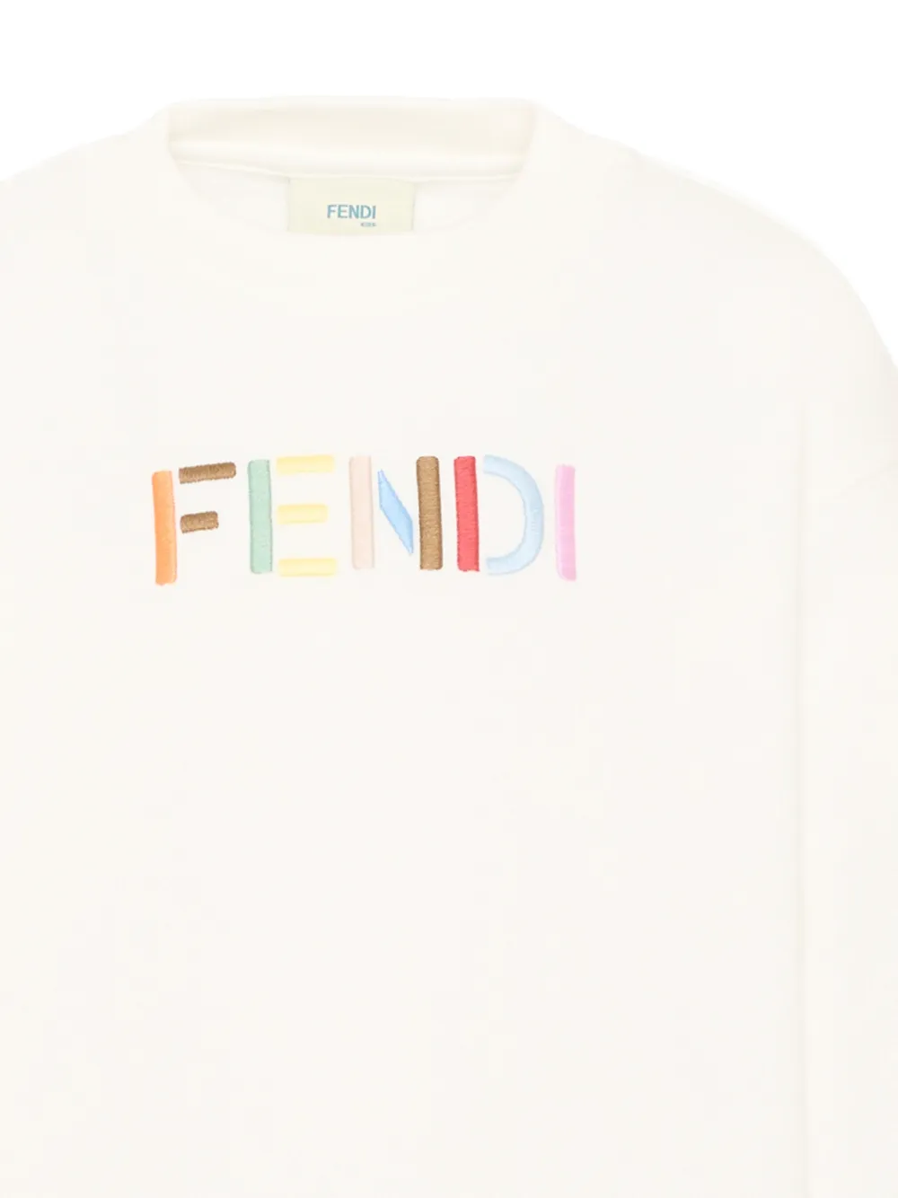 Fendi Kids Trui met geborduurd logo Beige