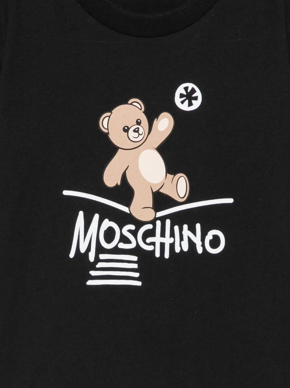 Moschino Kids T-shirt met logoprint Zwart