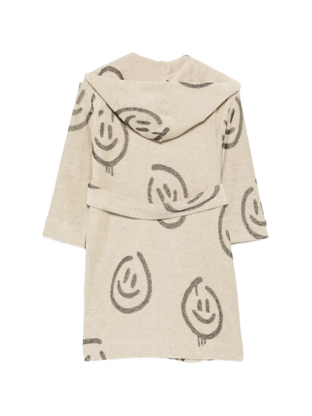 Molo Wyn katoenen badjas met capuchon grafische print Beige