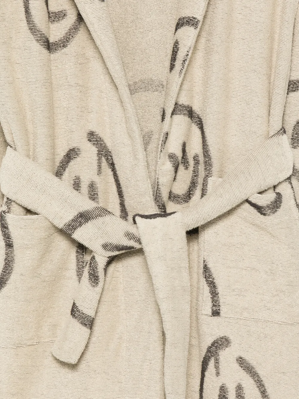 Molo Wyn katoenen badjas met capuchon grafische print Beige