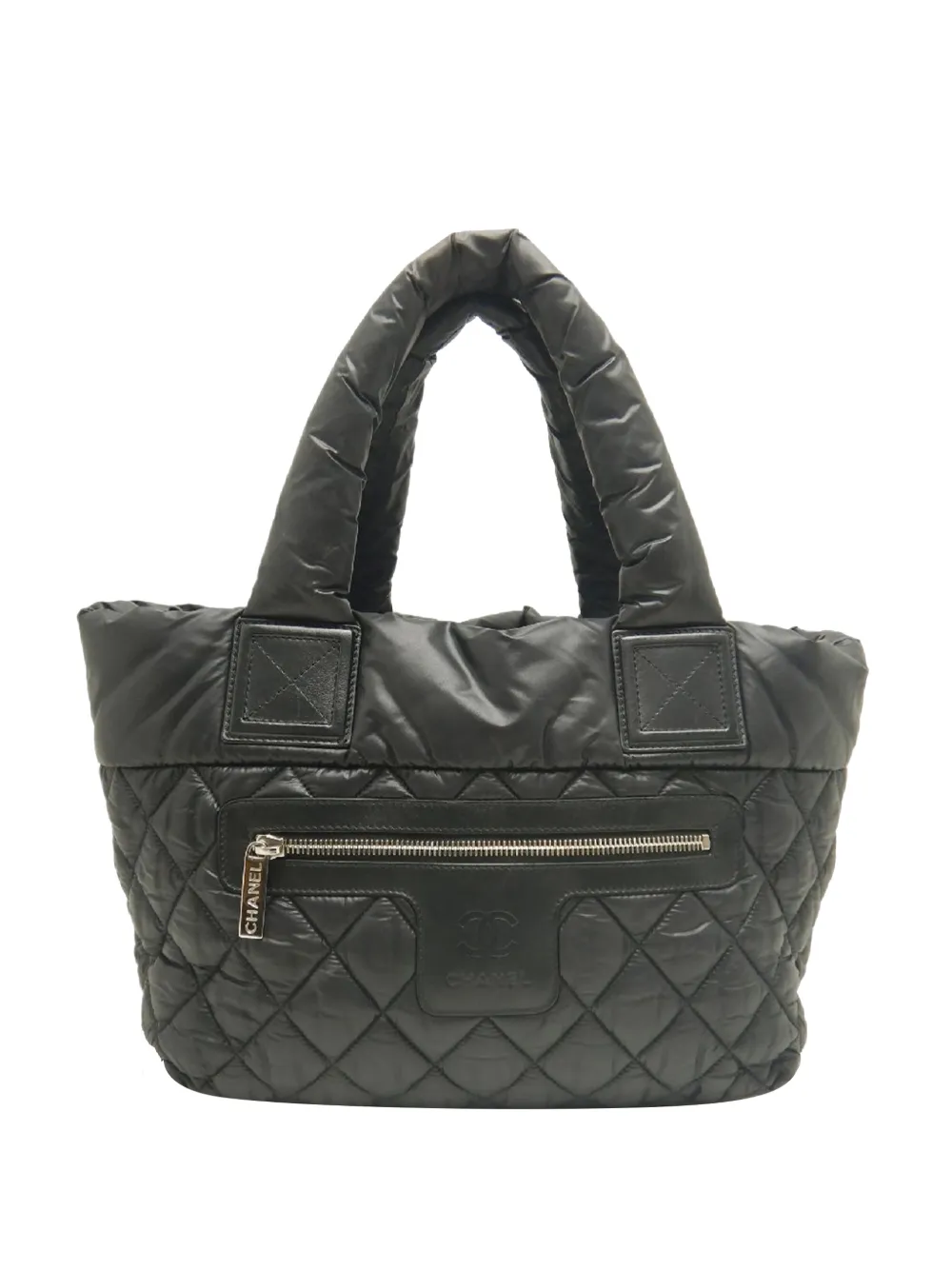 CHANEL Pre-Owned Borsa tote Coco Cocoon piccola in nylon trapuntato 2012 - Nero