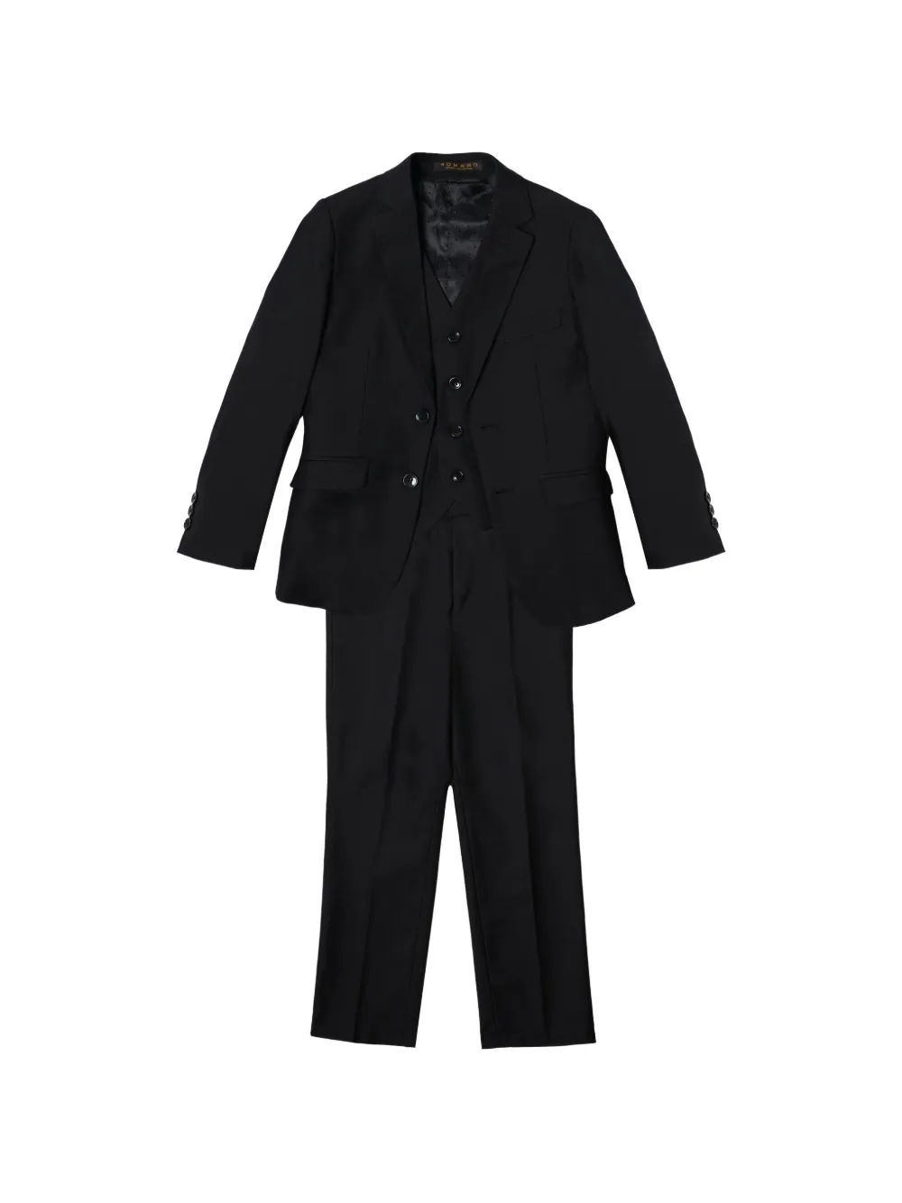 ROMANO KIDS single-breasted three-piece suit - Nero