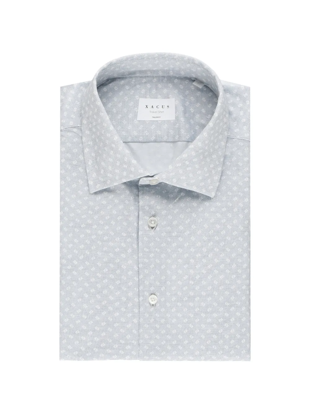 Xacus Travel geometric-pattern shirt - Blu