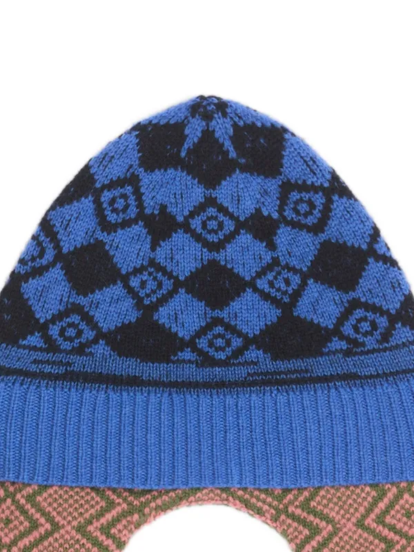 ドリスヴァンノッテン ウールハット DRIES VAN NOTEN Jacquard Wool Hat | Blue | FARFETCH