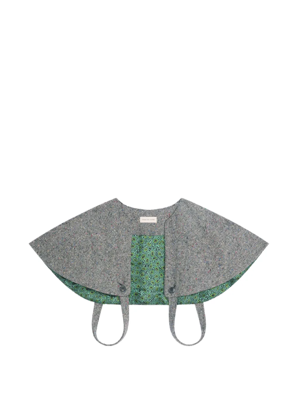 DRIES VAN NOTEN Cape aus Wolltweed - Grau