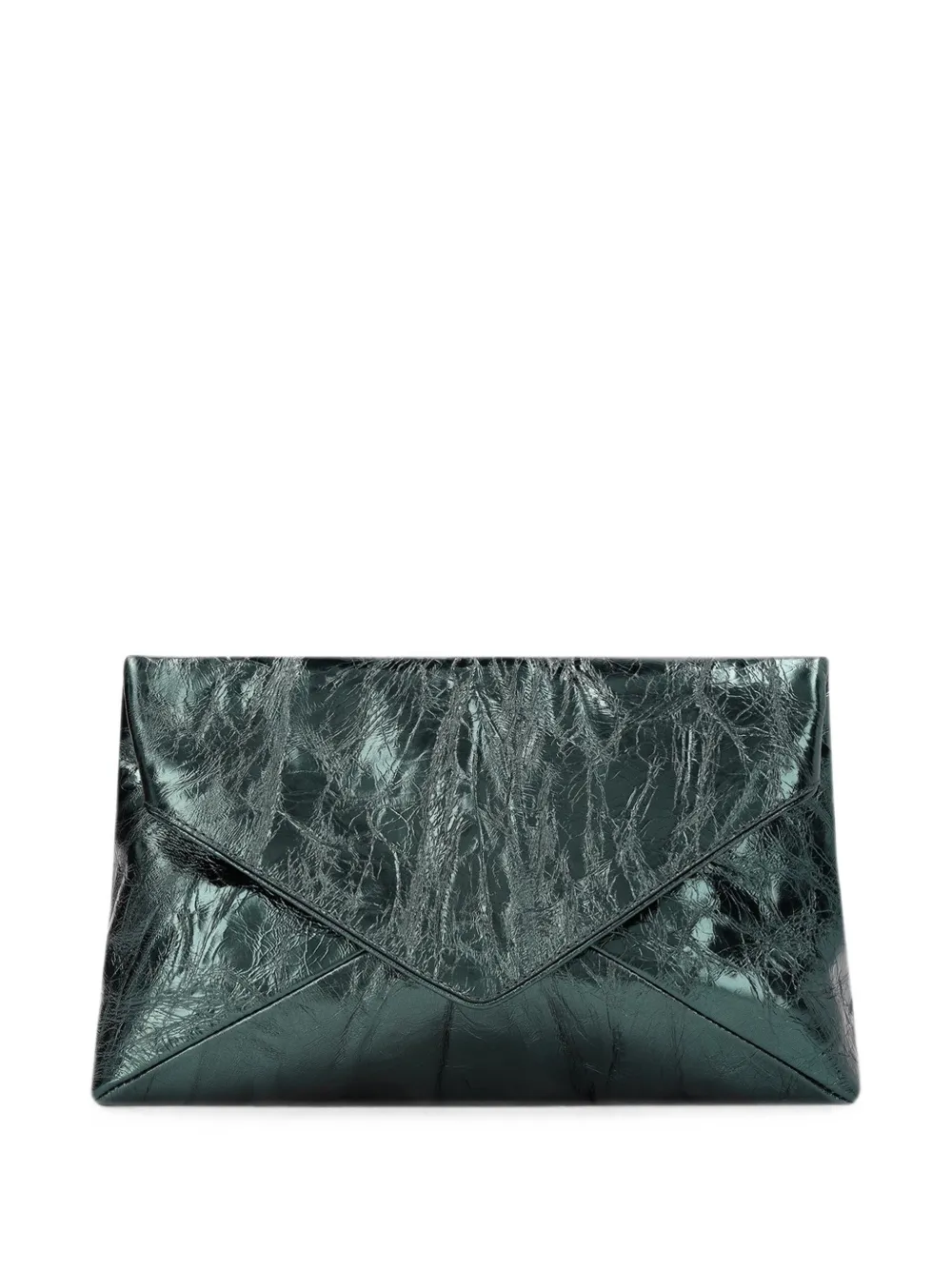DRIES VAN NOTEN Borsa a busta grande in pelle - Verde