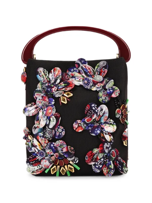 DRIES VAN NOTEN Micro Embroidered Bag | Black | FARFETCH