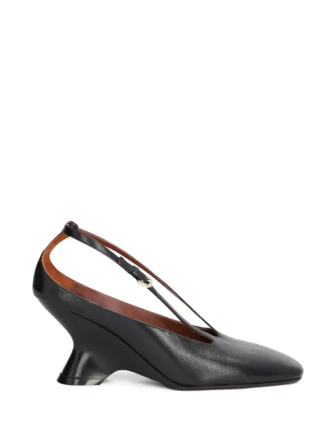 DRIES VAN NOTEN leather wedge pumps