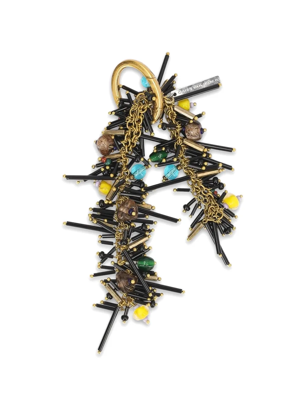DRIES VAN NOTEN embroidered bag charm - Gold