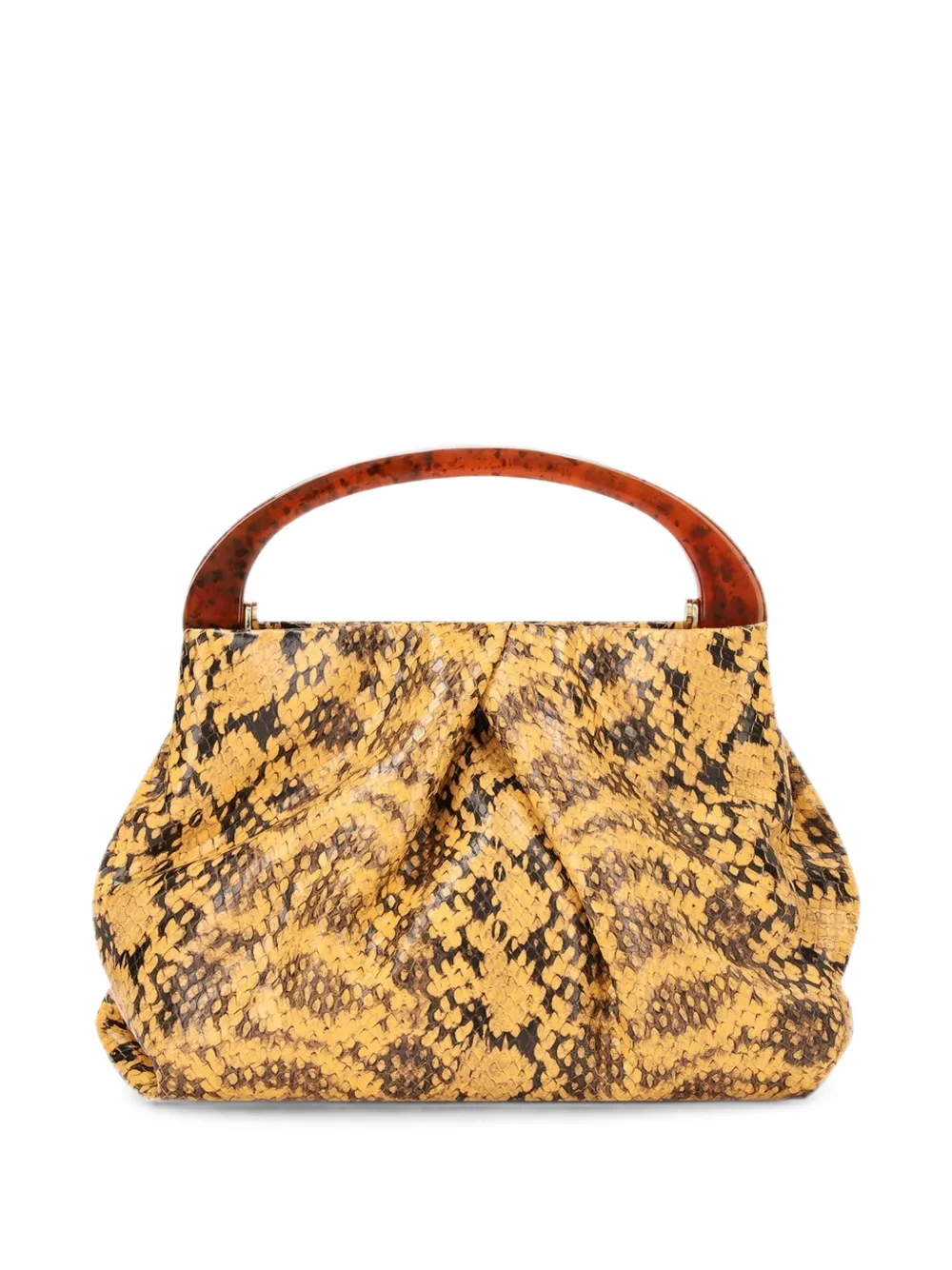 DRIES VAN NOTEN small pleated leather bag - Yellow