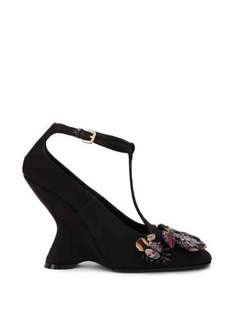 DRIES VAN NOTEN zapatillas con cuña bordada