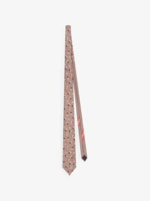 DRIES VAN NOTEN printed silk tie