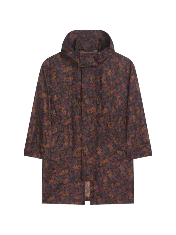 Dries Van Noten Oversized Printed Parka in Black