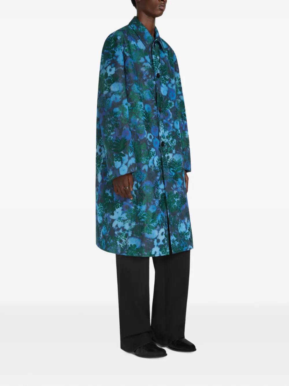 DRIES VAN NOTEN Jas met jacquard Blauw