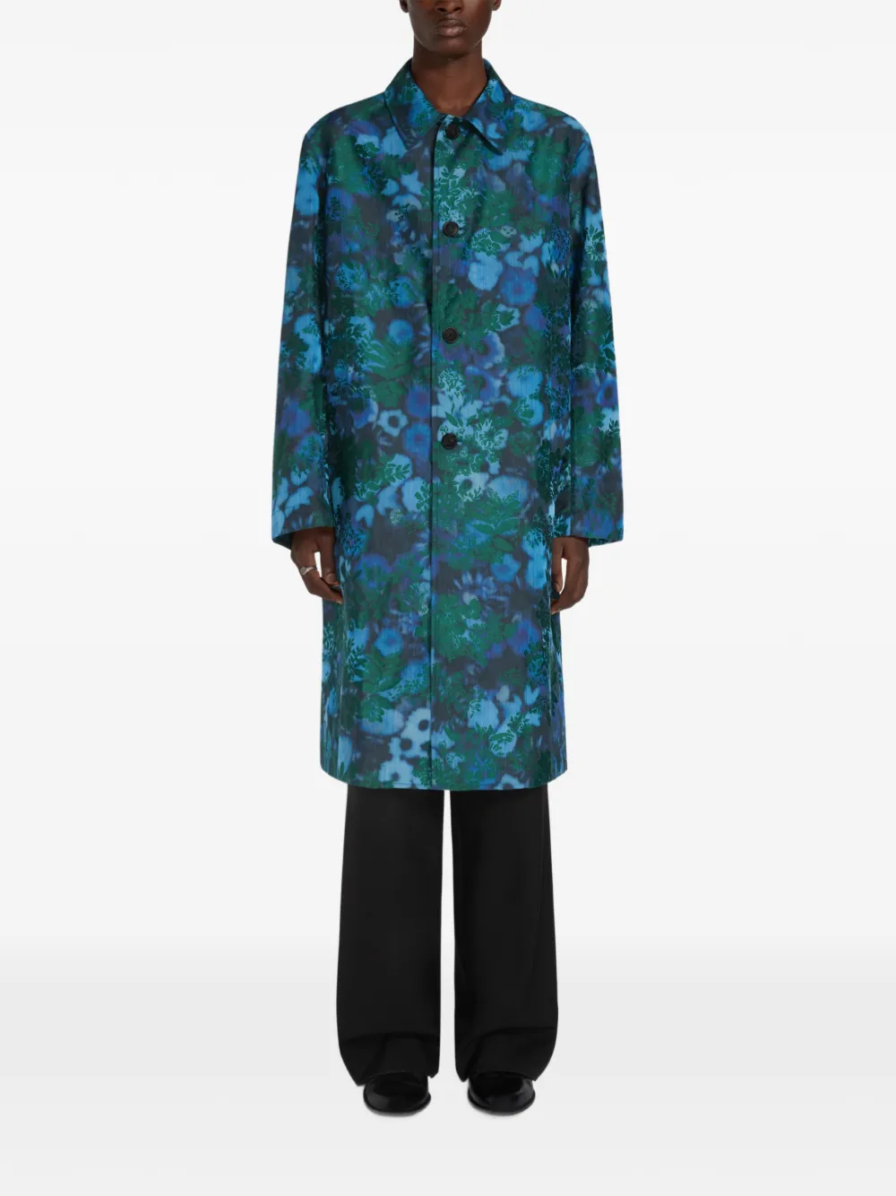 DRIES VAN NOTEN Jas met jacquard Blauw
