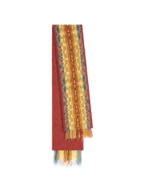 DRIES VAN NOTEN jacquard wool scarf