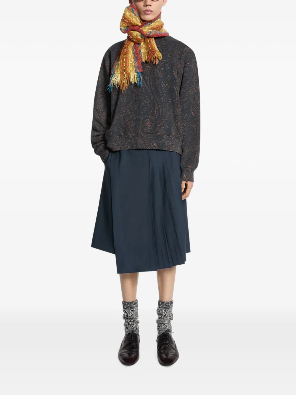DRIES VAN NOTEN Wollen sjaal Rood