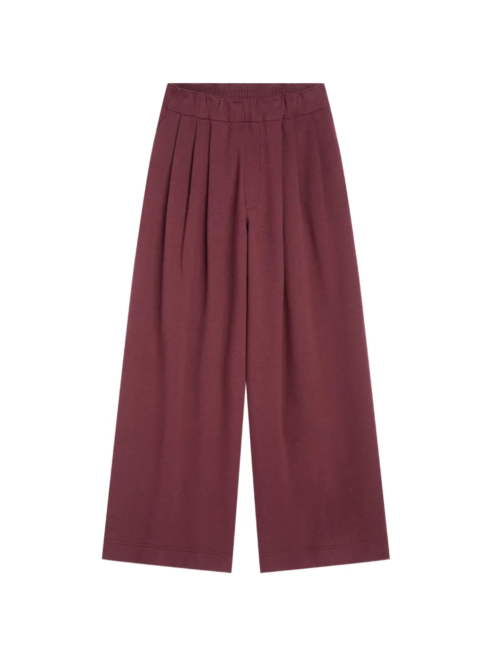 DRIES VAN NOTEN Pantaloni sportivi in cotone con pieghe - Rosso