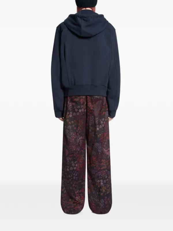 DRIES VAN NOTEN Loose Zipped Hoodie | Azul | FARFETCH BR