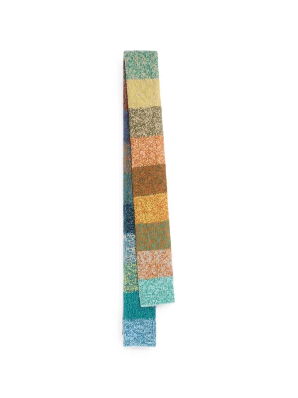 Dries Van Noten Thin Wool Scarf in Blue