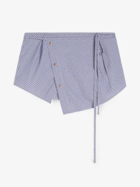 DRIES VAN NOTEN checked cotton wrap belt