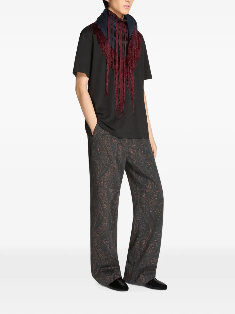 DRIES VAN NOTEN Overdyed Sweattrousers in Blue, view 3