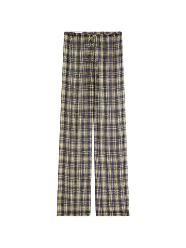 Dries Van Noten Elasticated Pleated Pants in Green