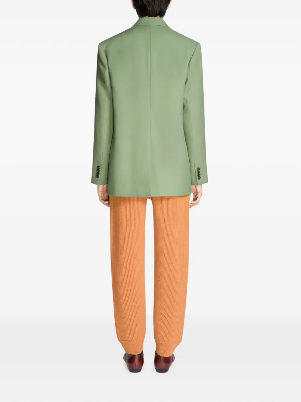 DRIES VAN NOTEN Oversized wollen blazer Groen