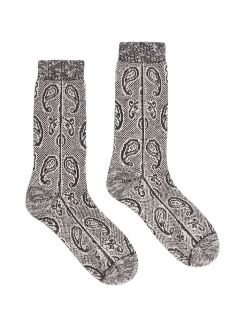 DRIES VAN NOTEN jacquard wool socks