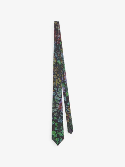 DRIES VAN NOTEN printed viscose tie