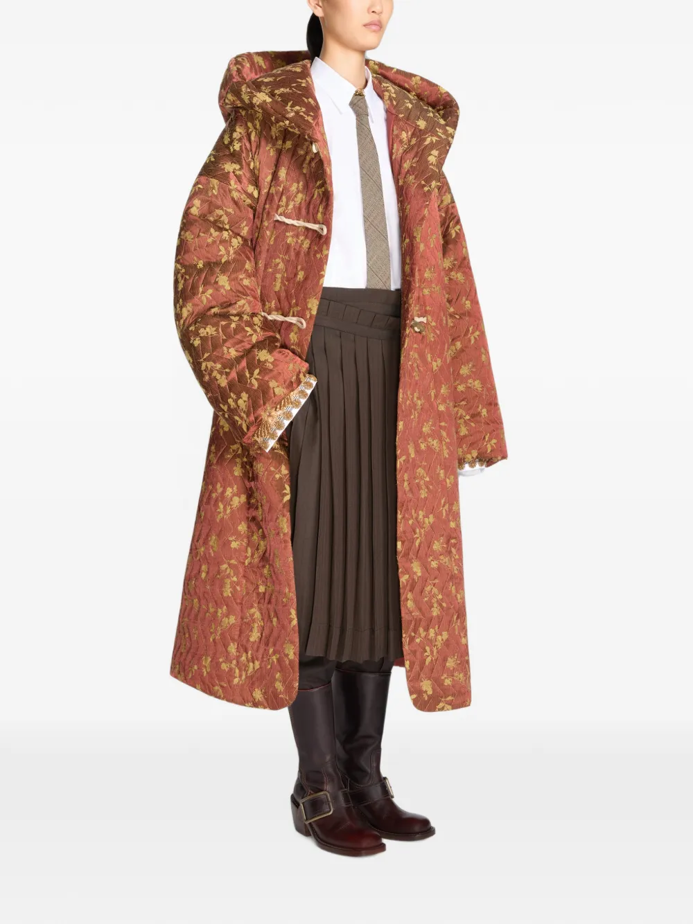 DRIES VAN NOTEN Duffeljas met jacquard Oranje