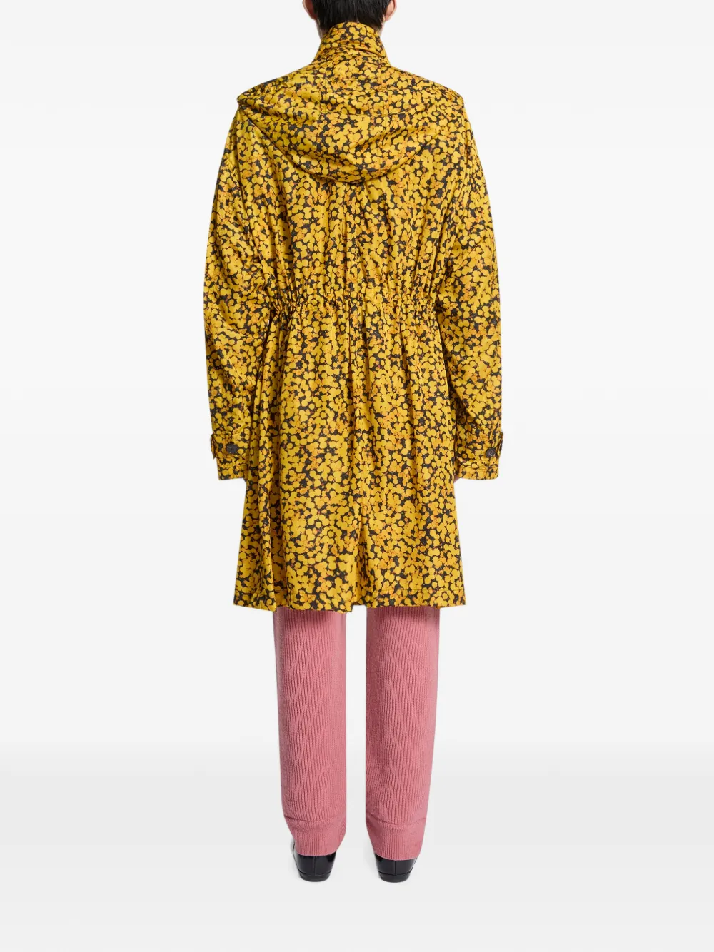 DRIES VAN NOTEN Oversized parka met print Geel