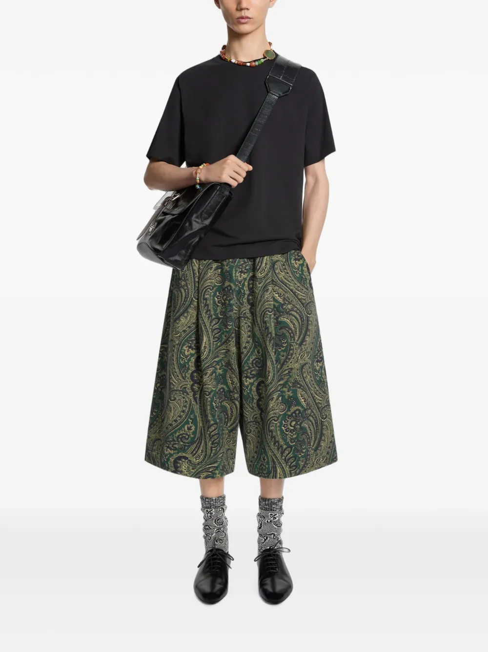 DRIES VAN NOTEN Joggingshorts met geverfd effect Groen