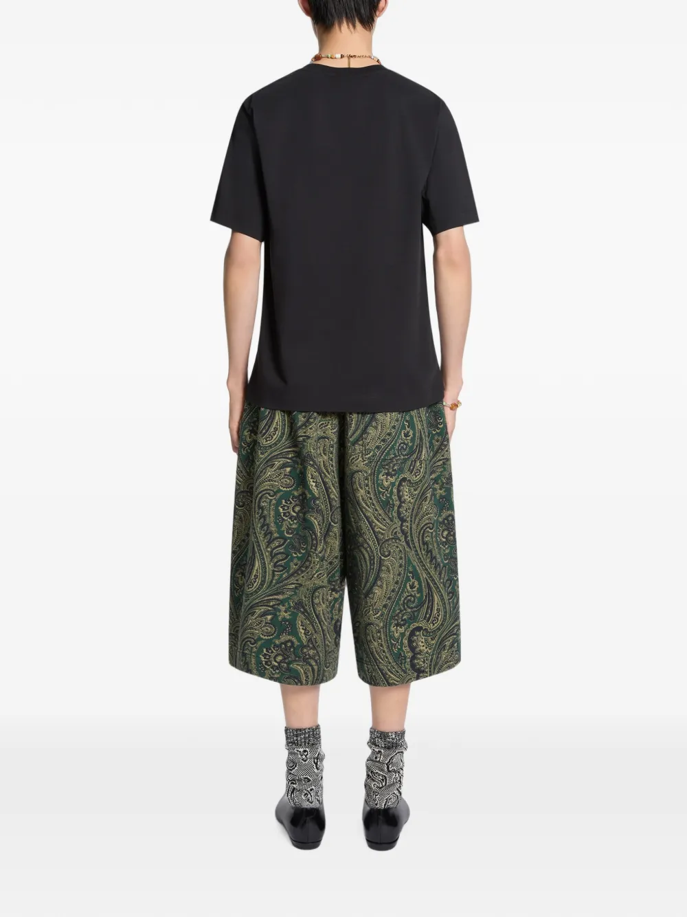 DRIES VAN NOTEN Joggingshorts met geverfd effect Groen