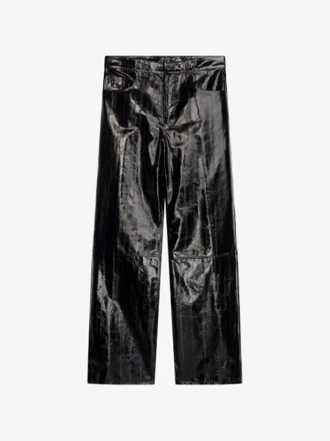 DRIES VAN NOTEN pants holgados de piel