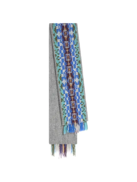 DRIES VAN NOTEN jacquard wool scarf