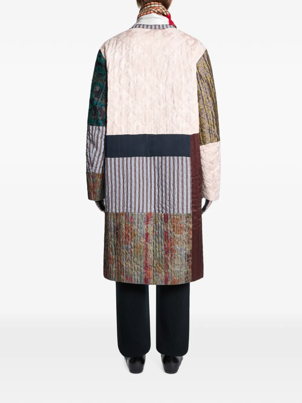 DRIES VAN NOTEN Mac jas met borduurwerk Wit