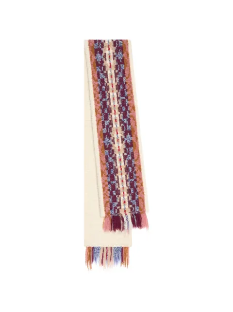 DRIES VAN NOTEN jacquard wool scarf